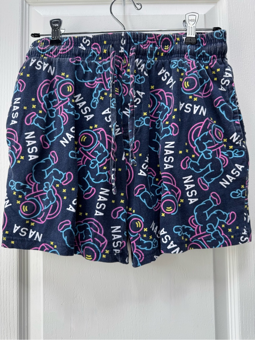MAD Engine Navy NASA Astronaut Print Pajama Shorts